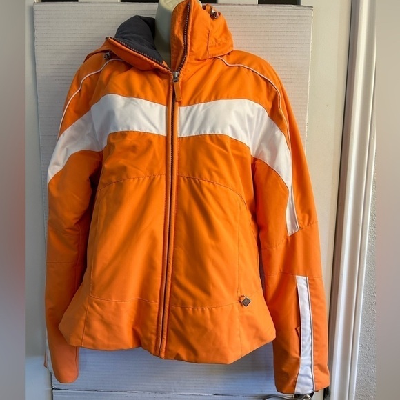 NILS women’s ski/snow boarding winter jacket full zip with velcro flap Sz-12 F15 - Picture 2 of 14